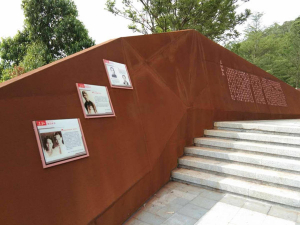 东河耐候钢挡土墙